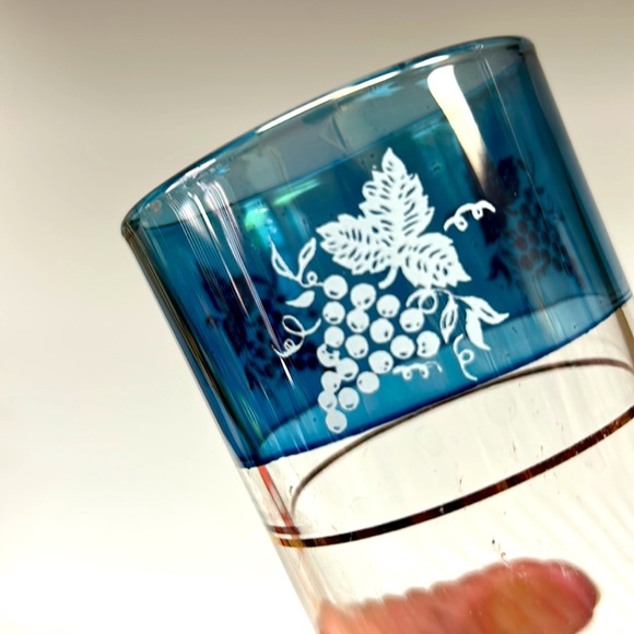 Vintage set on 6 Borgonovo Italy glass tumblers - Picture 9 of 10